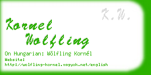 kornel wolfling business card