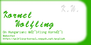 kornel wolfling business card